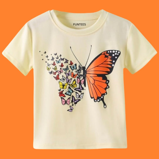 YELLOW BUTTERFLY TEE