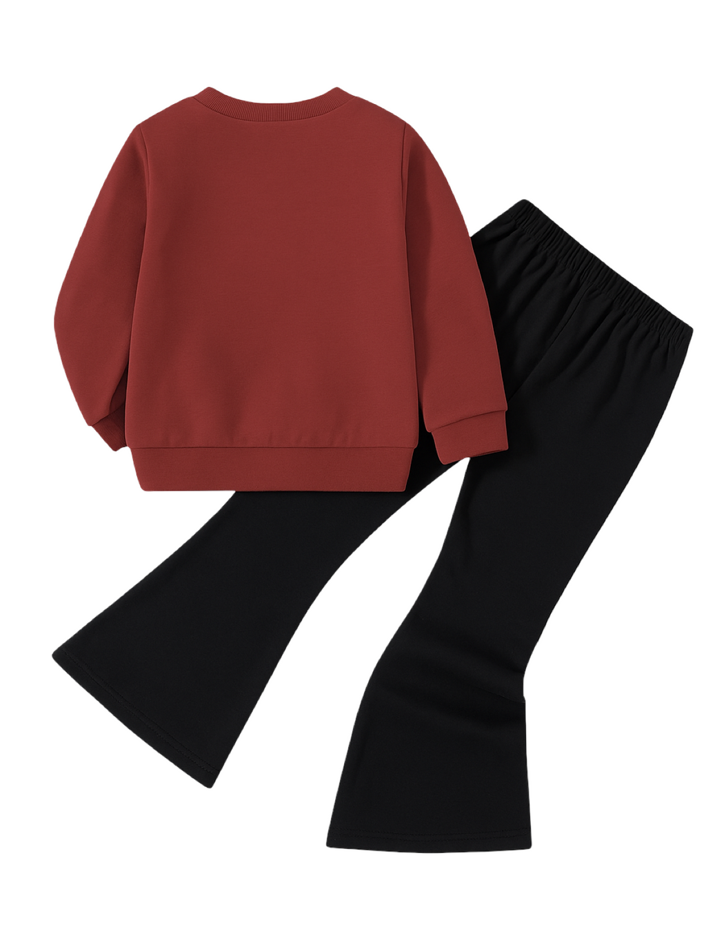 MAROON LOVE YOU BUTTERFLY WIDE LEG FLEECE PAIR