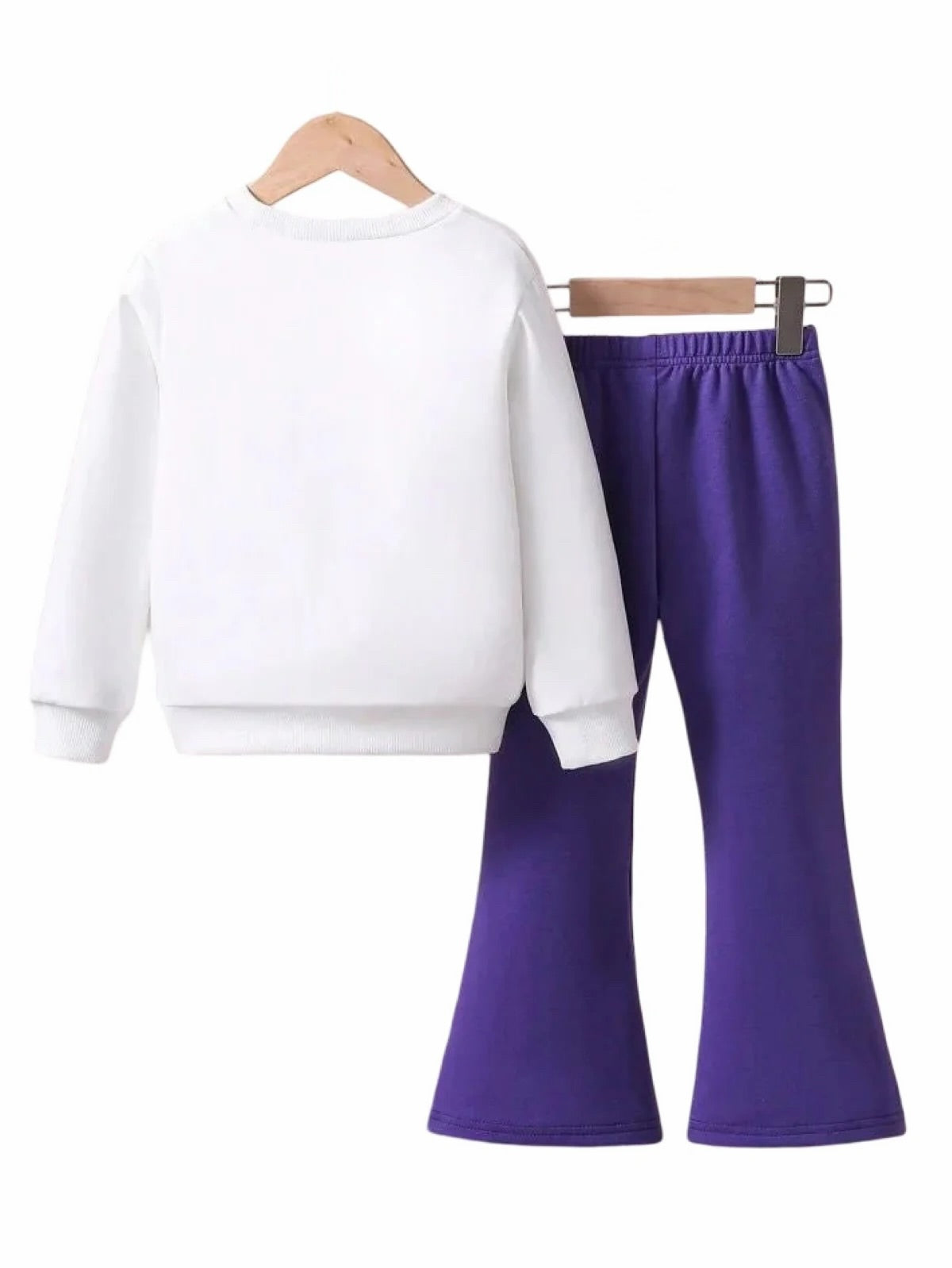 PURPLE TEDDY WIDE LEG FLEECE PAIR