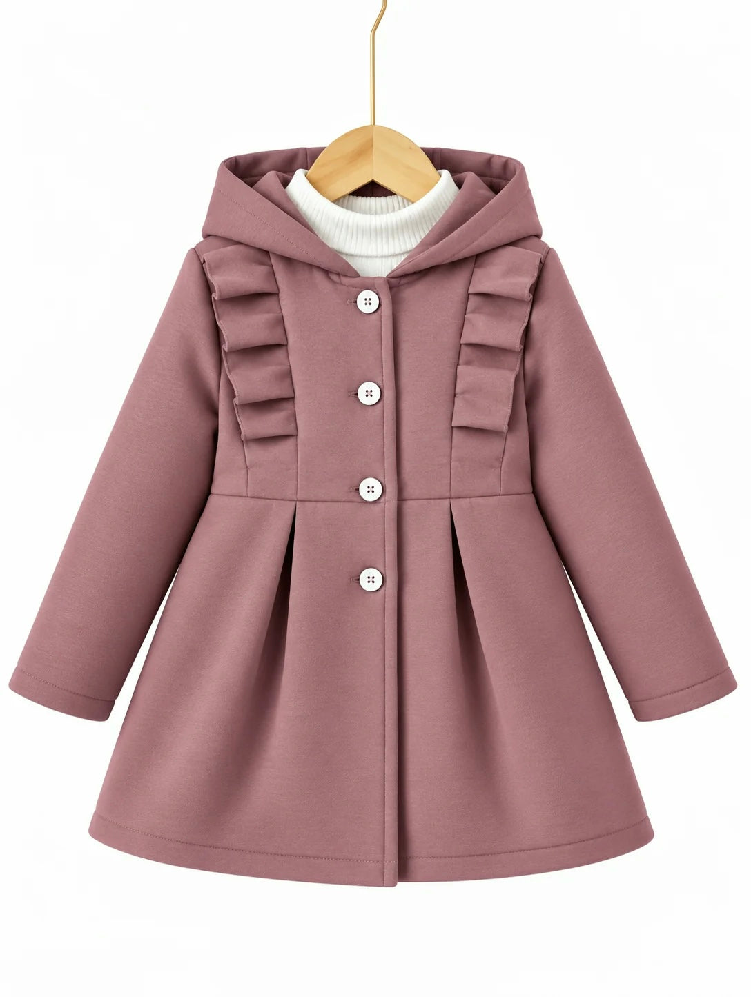 TEA PINK PRINCESS FLEECE COAT