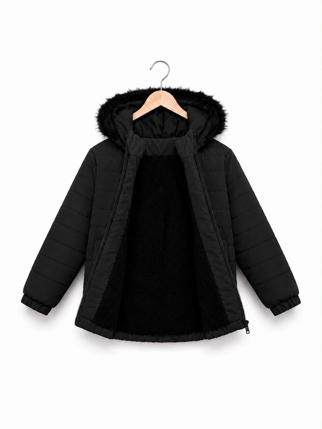 BLACK FUR JACKET