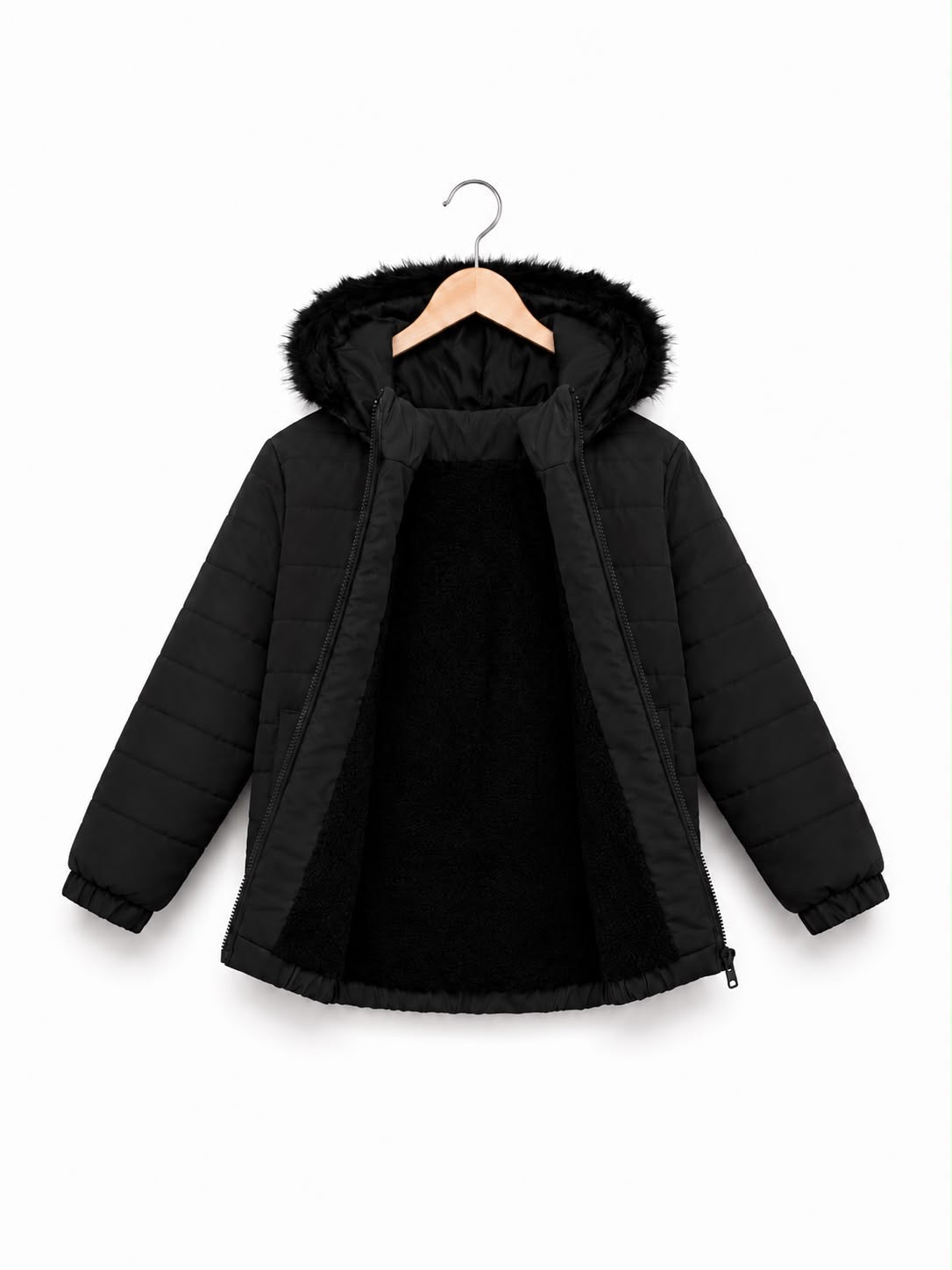 BLACK FUR JACKET