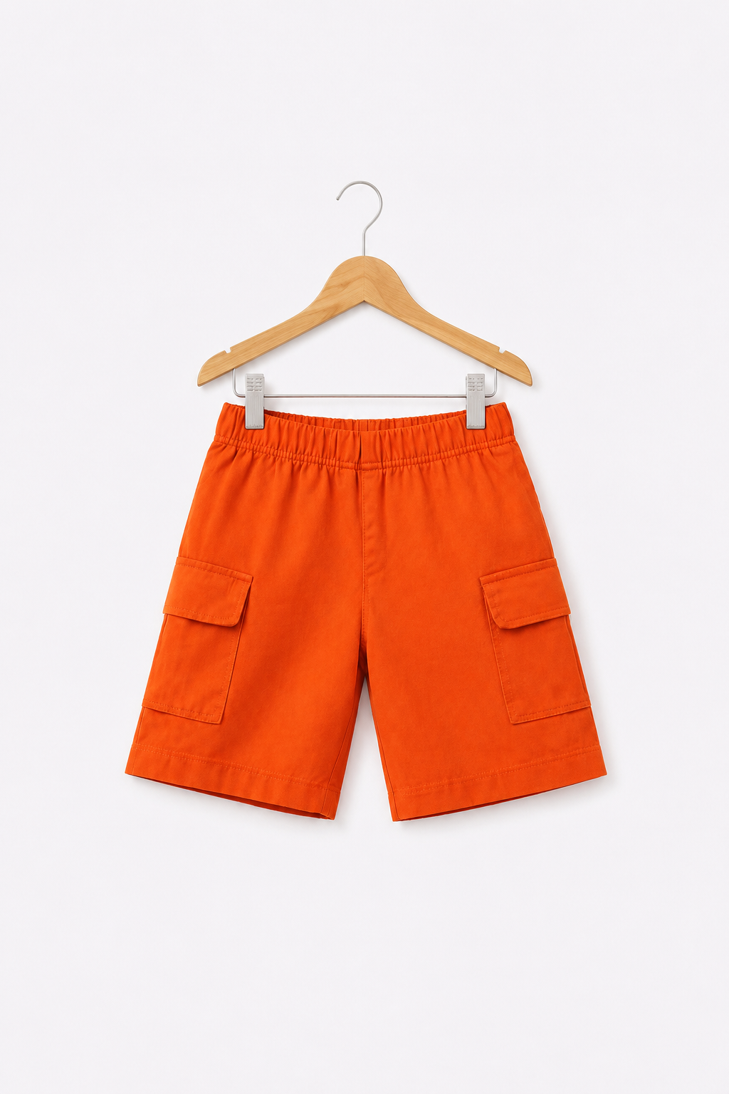 ORANGE CARGO SHORTS