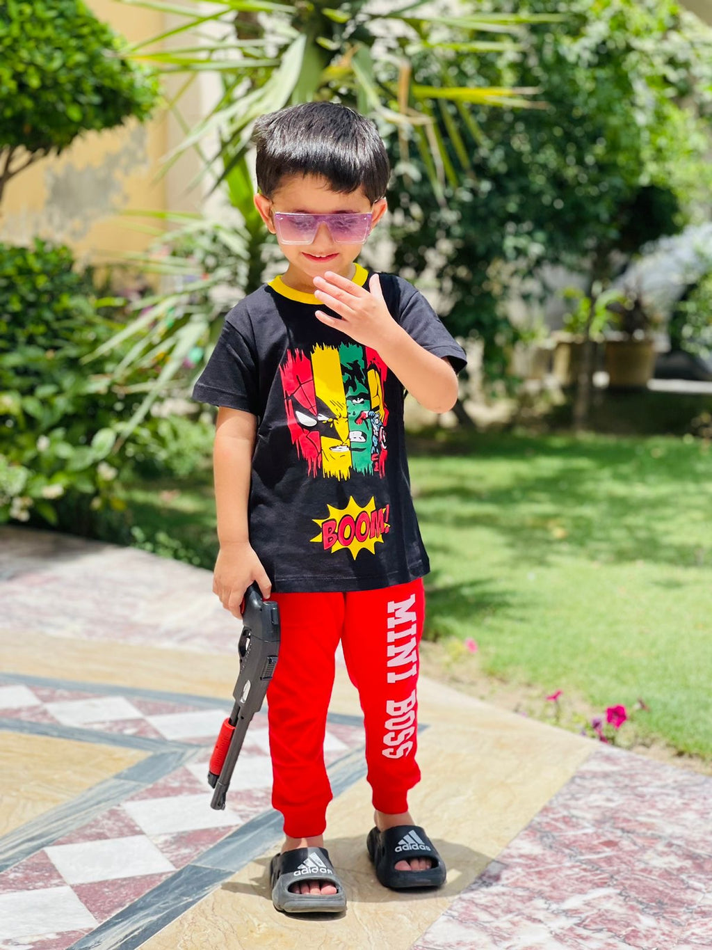 RED MINI BOSS SUMMER TROUSER