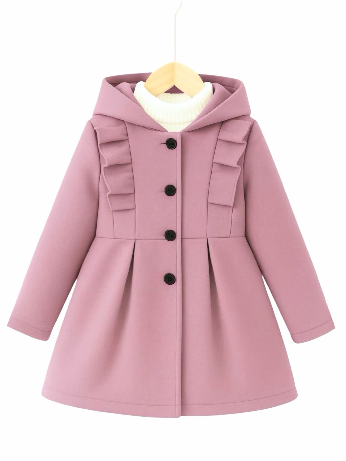 TEA PINK PRINCESS FLEECE COAT