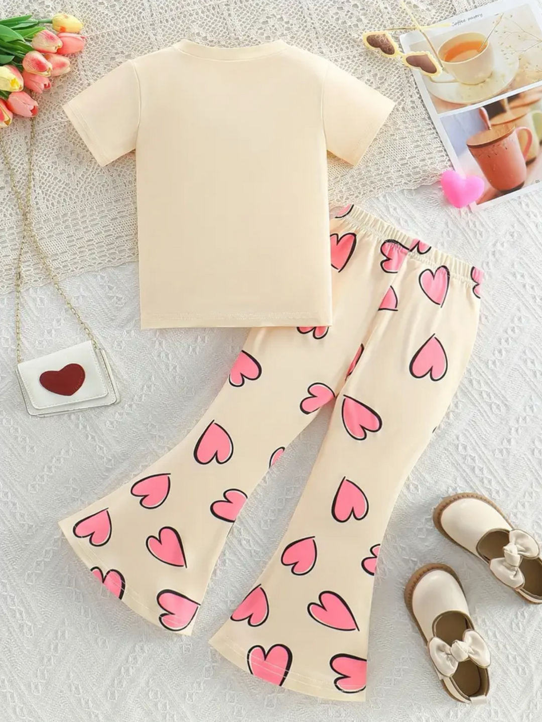 CREAM LOVE WIDE LEG SUMMER SET