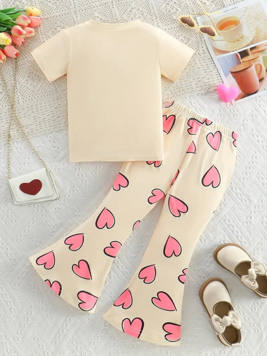 CREAM LOVE WIDE LEG SUMMER SET