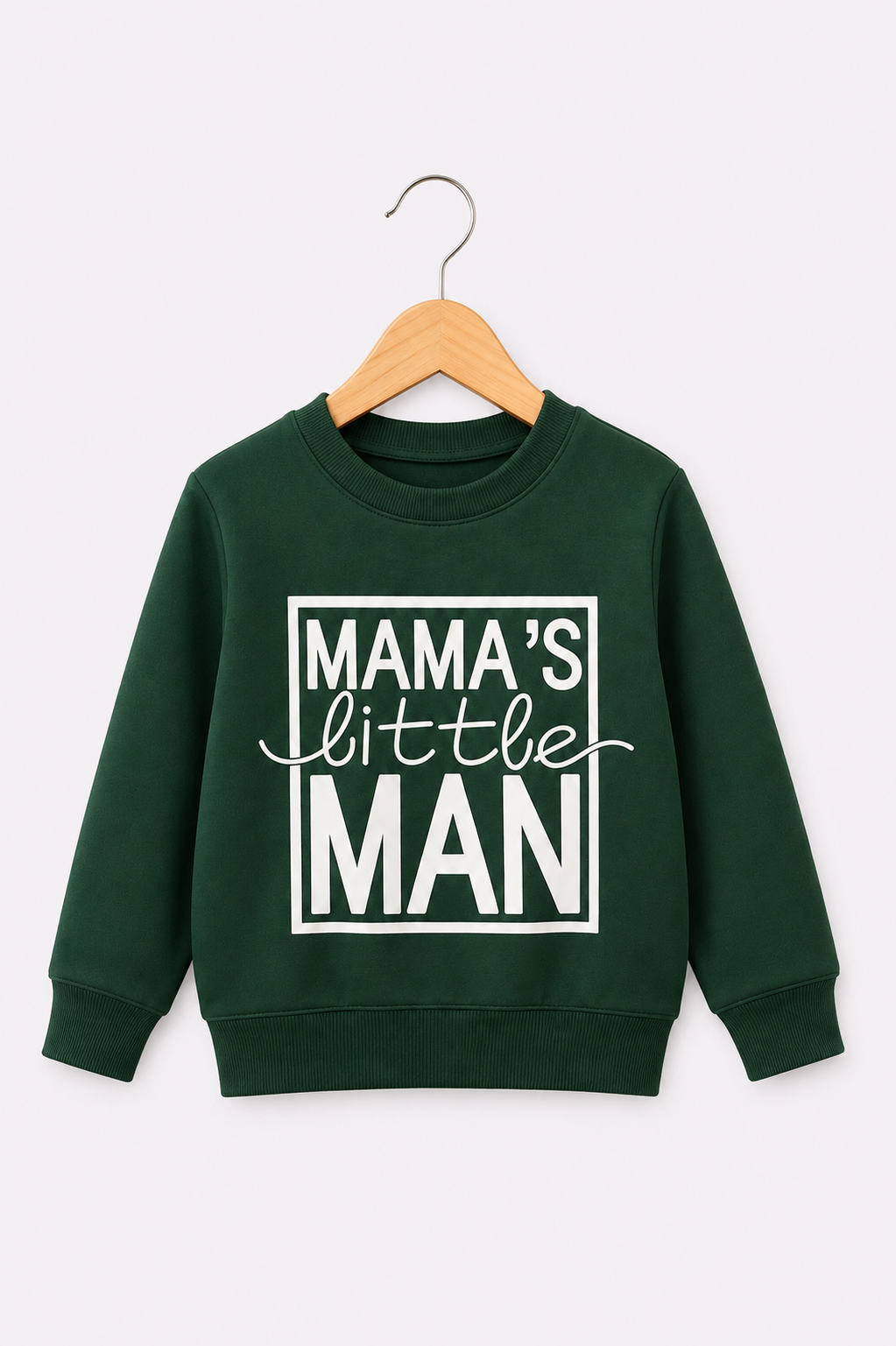 GREEN MAMA’S LITTLE MAN FLEECE SWEATSHIRT