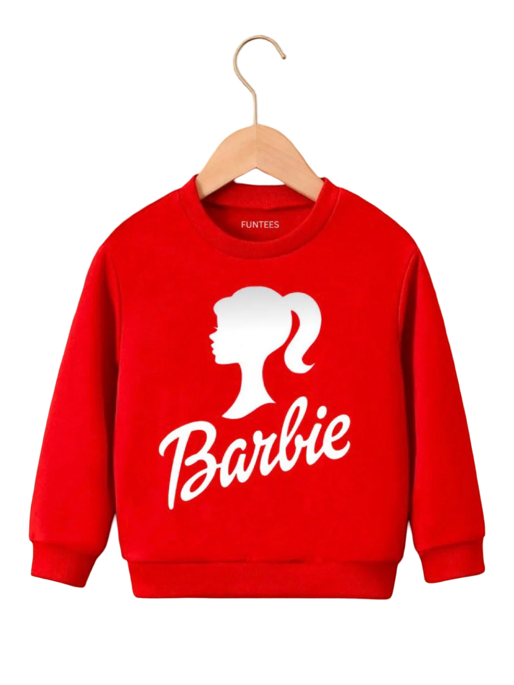 RED BARBIE FLEECE SWEATSHIRT