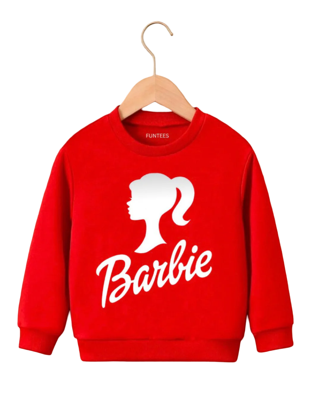 RED BARBIE FLEECE SWEATSHIRT
