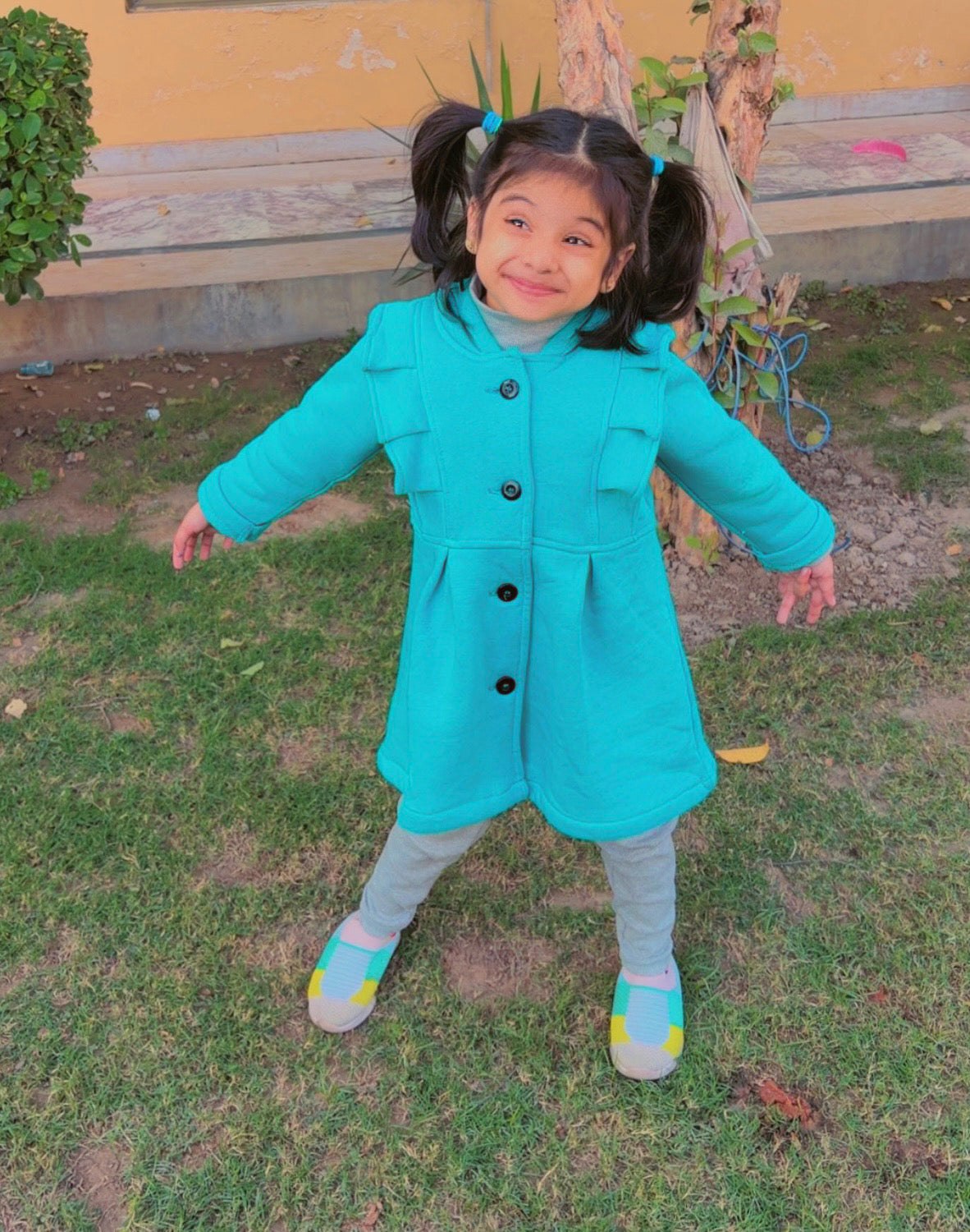 AQUA PRINCESS FLEECE COAT