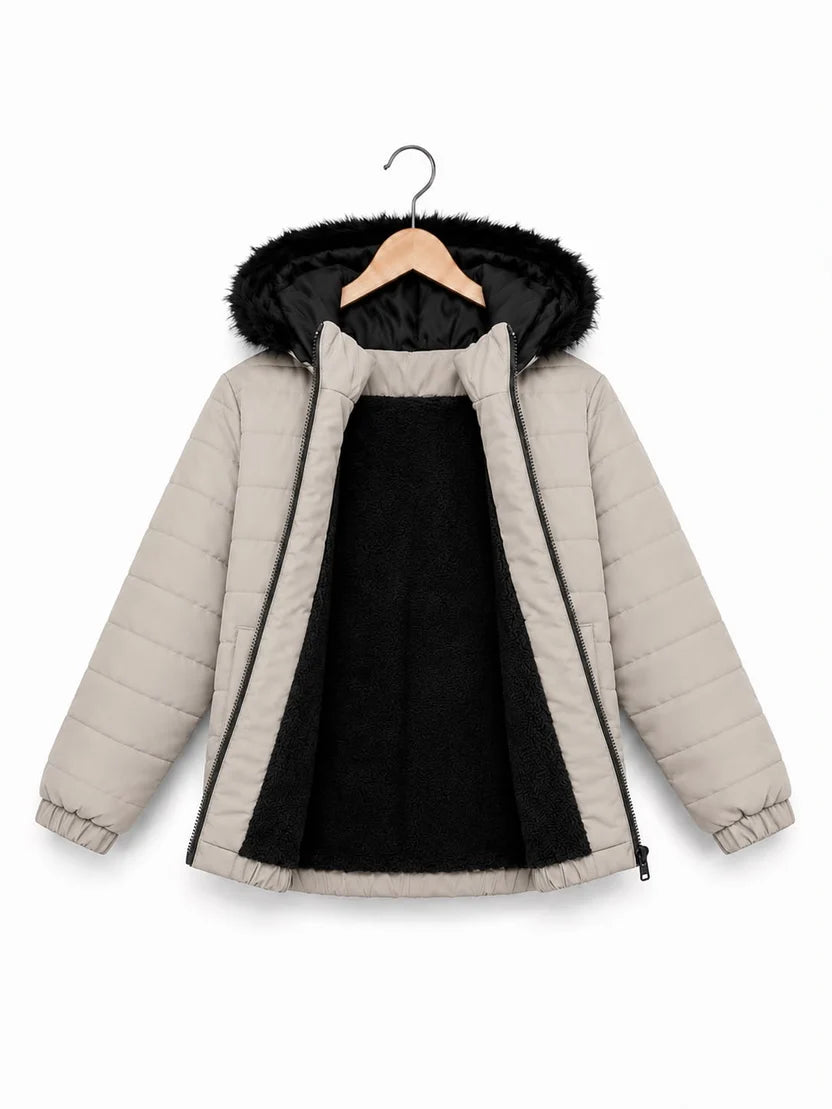 SKIN FUR PUFFER JACKET