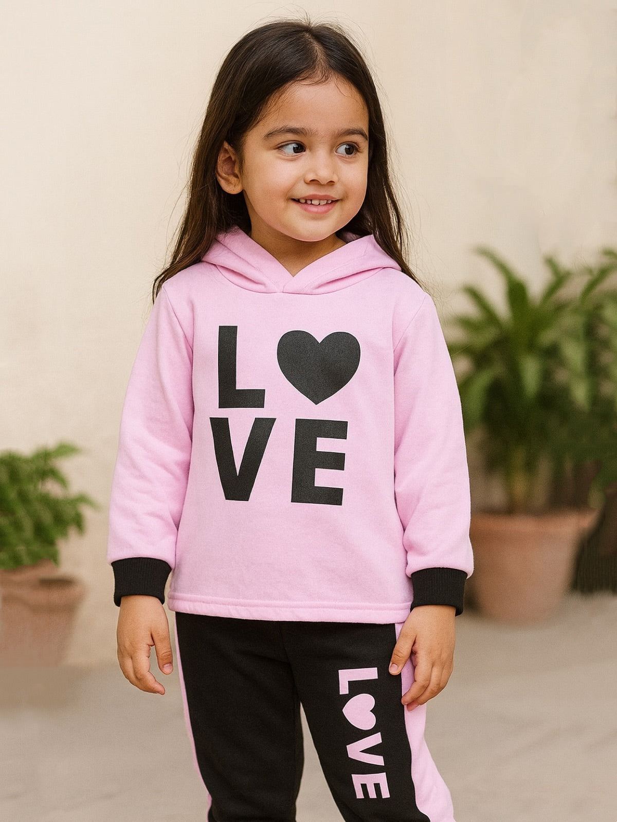 PINK LOVE FLEECE PAIR