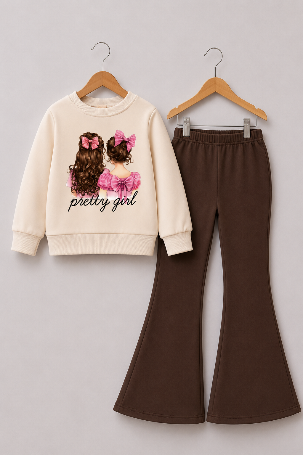 CREAM PRETTY GIRL FLEECE PAIR