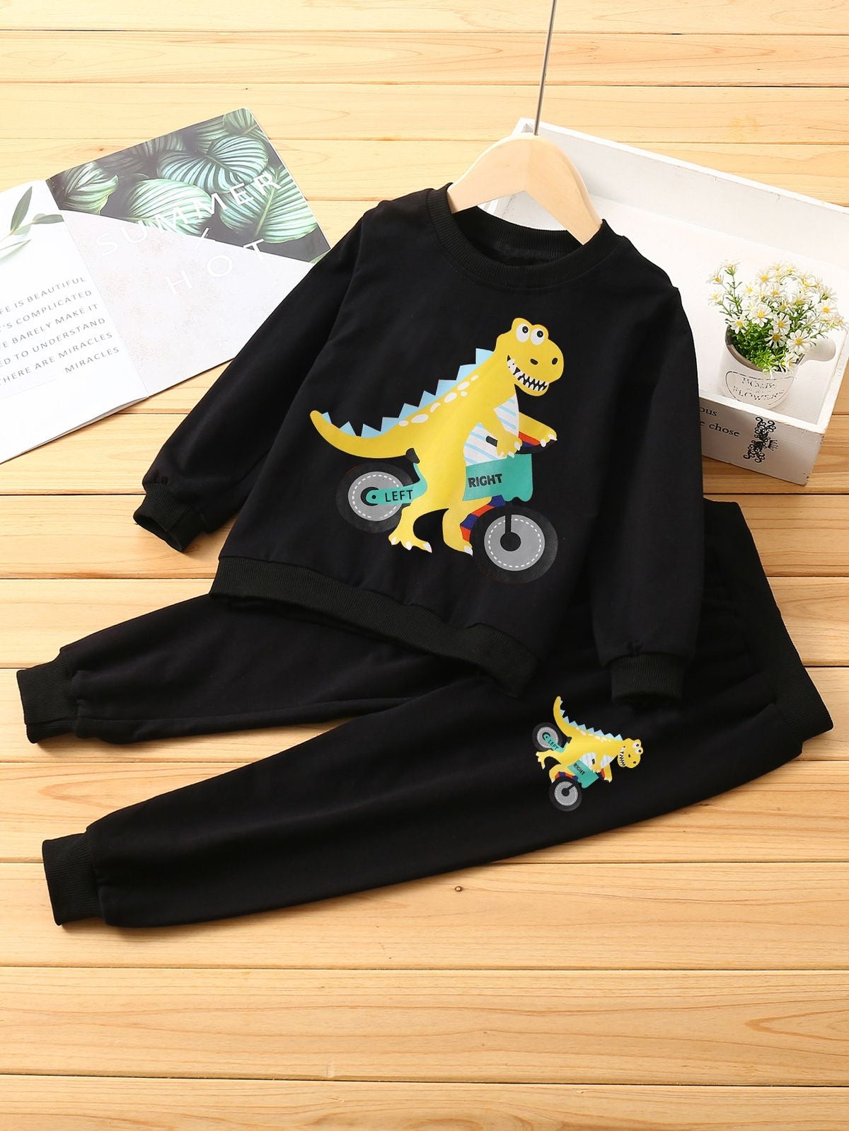 DINO RIDE FLEECE PAIR