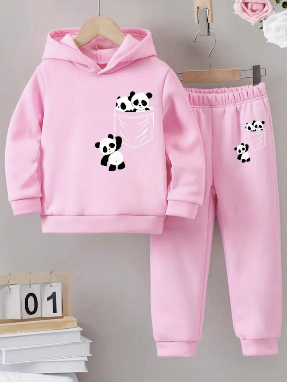 PINK PANDA FLEECE PAIR