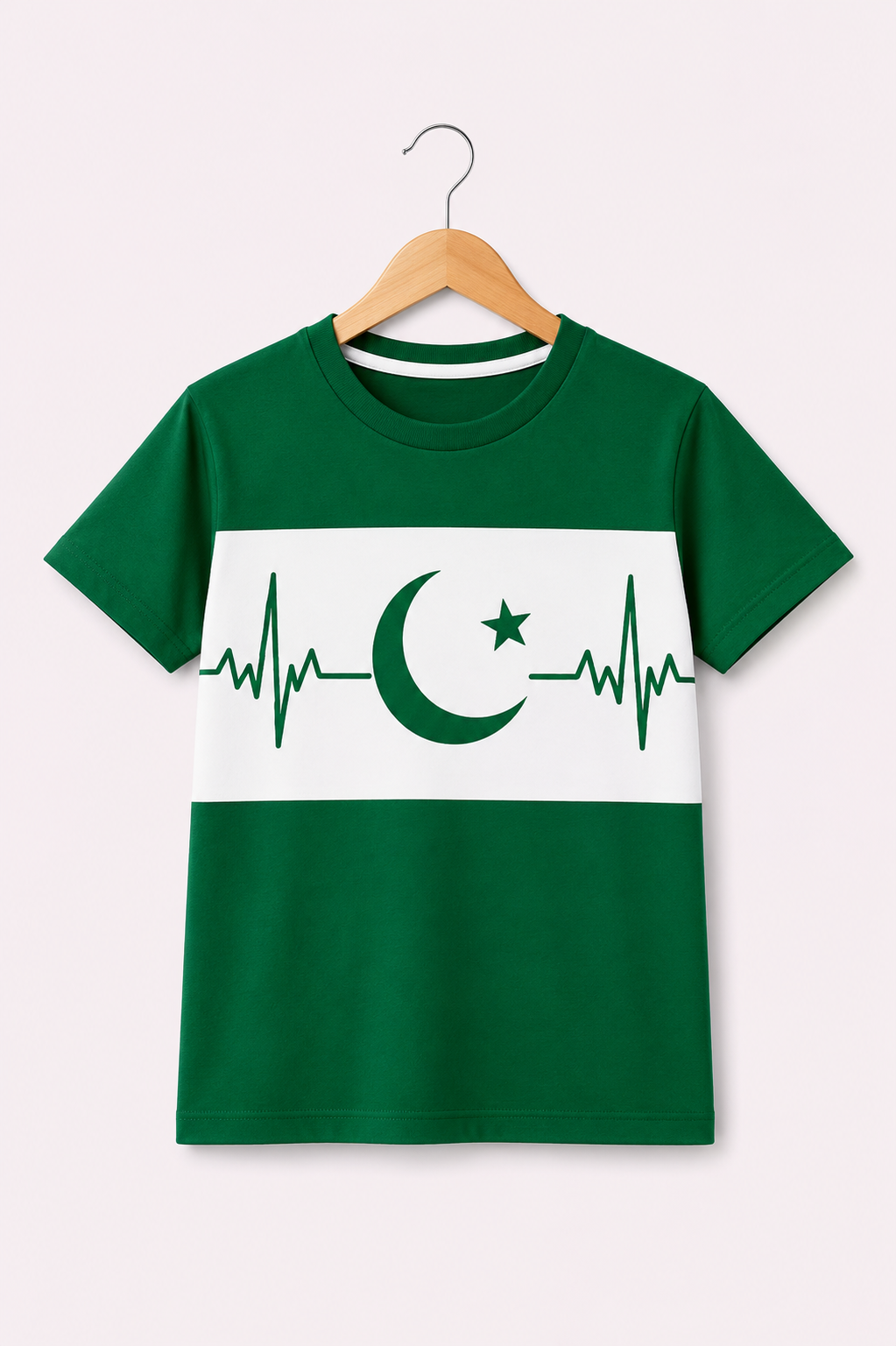 GREEN PAKISTAN HEART BEAT TEE
