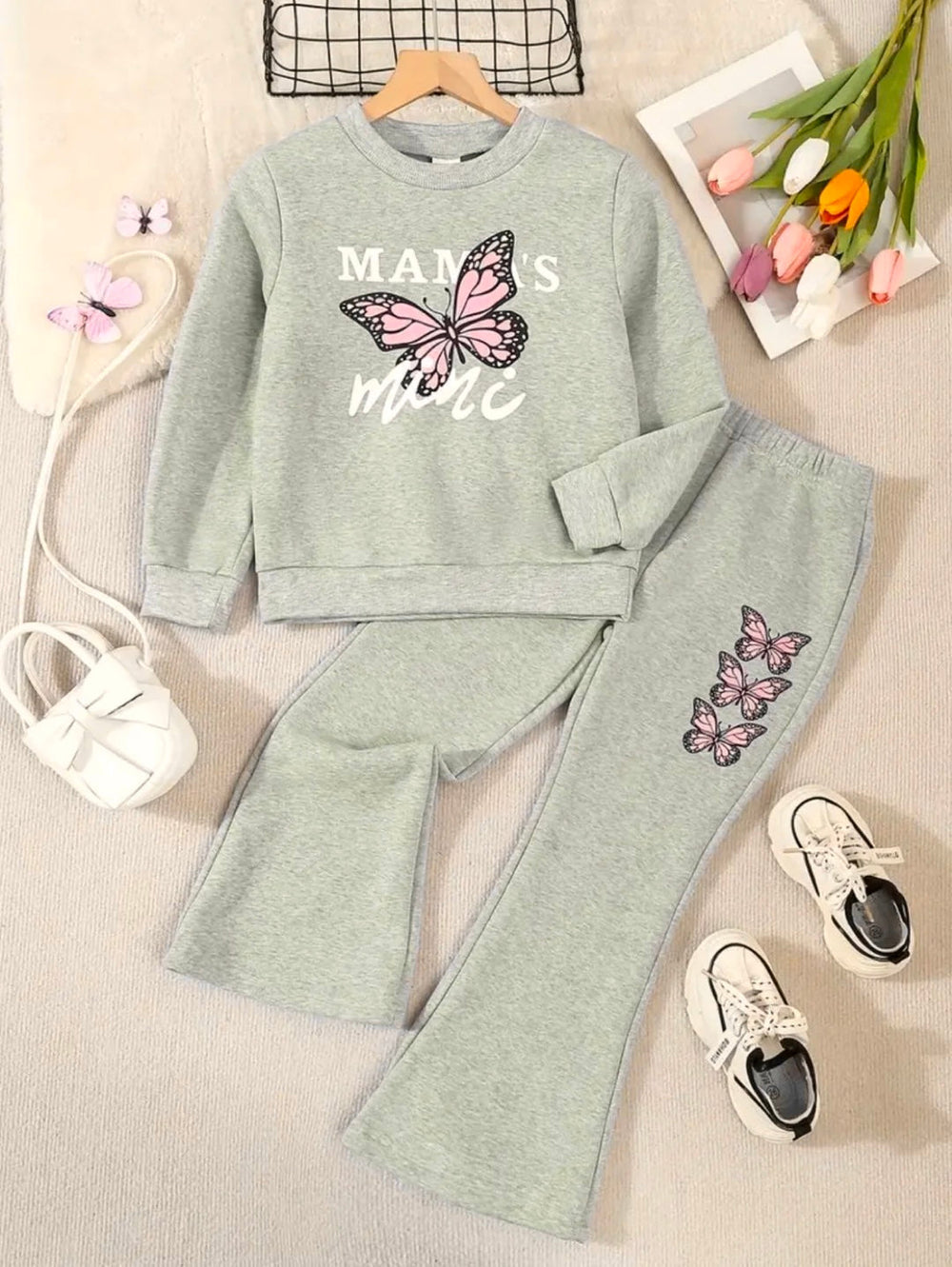 GREY MAMA’S MINI WIDE LEG FLEECE PAIR