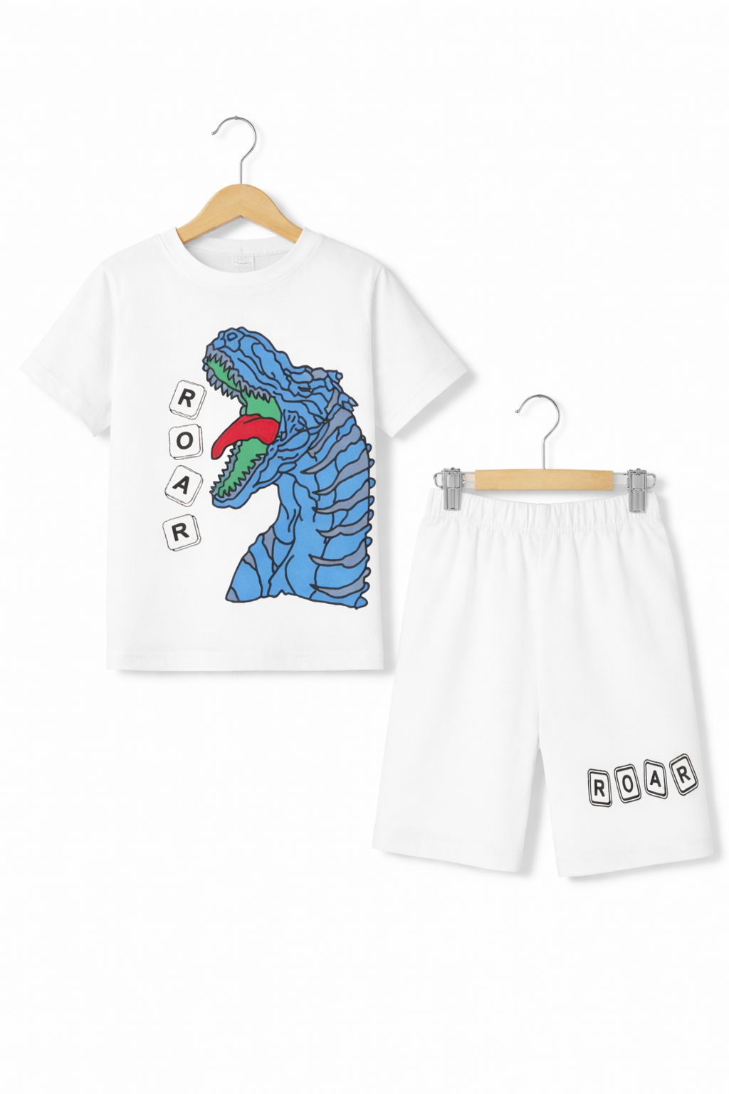 WHITE ROAR SHORT SET