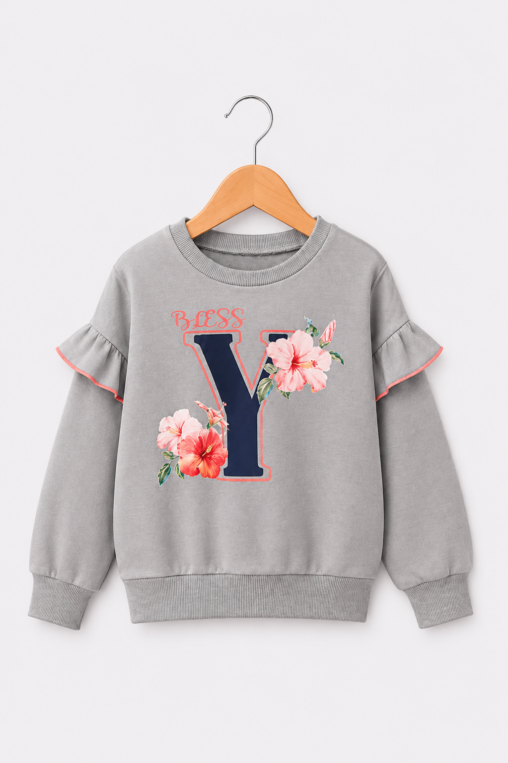 BLESS YOU FLEECE FRIL SWEATSHIRT
