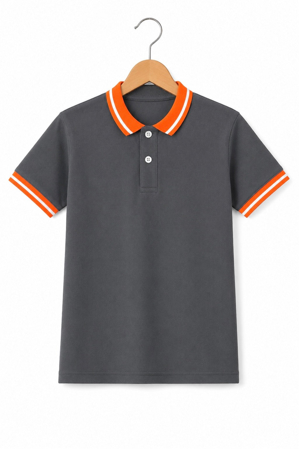 GREY ORANGE POLO