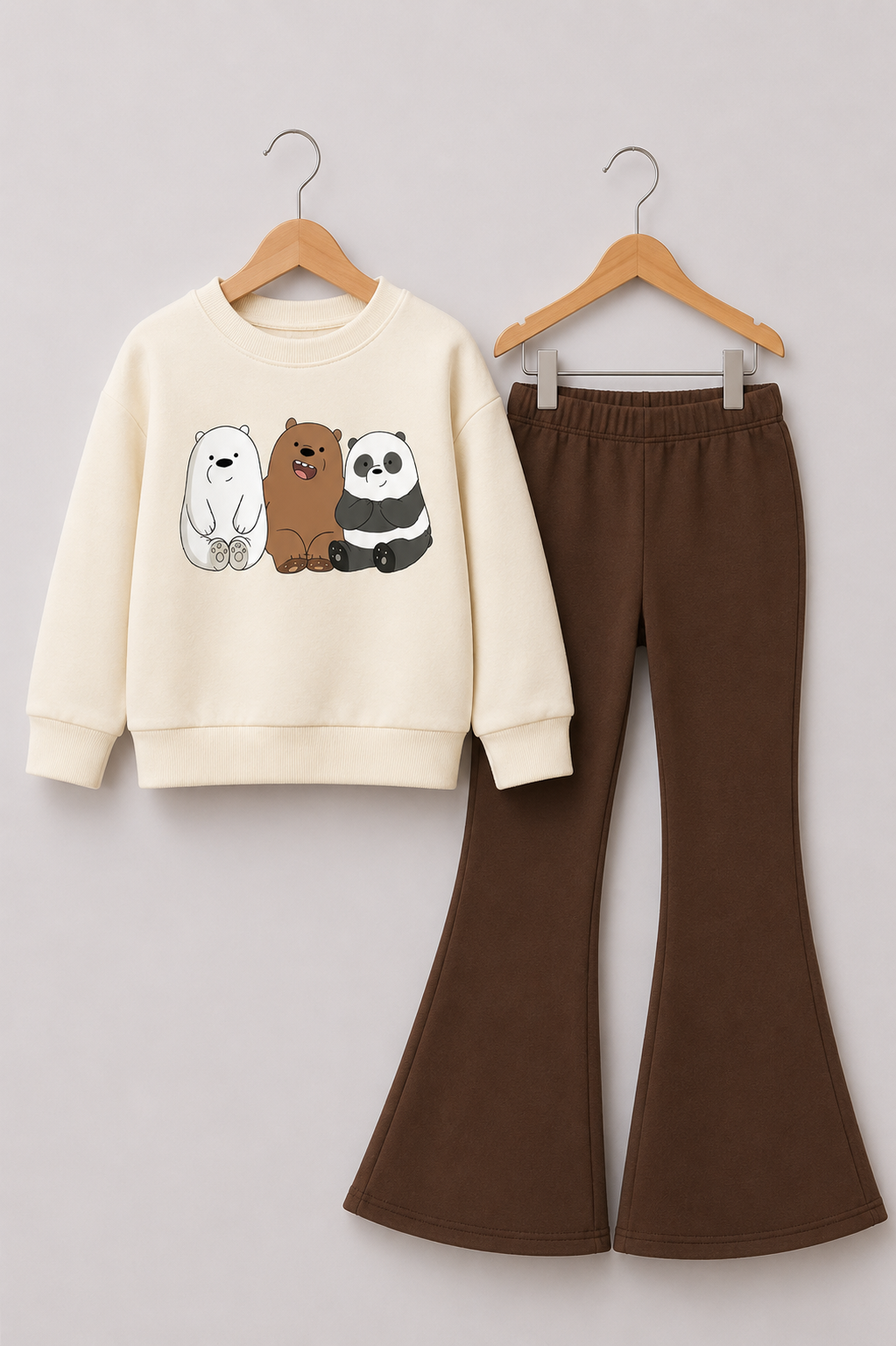PANDA WIDE LEG FLEECE PAIR
