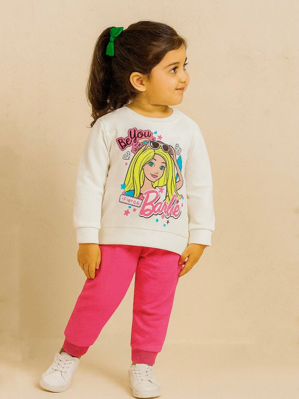 WHITE BARBIE FLEECE PAIR