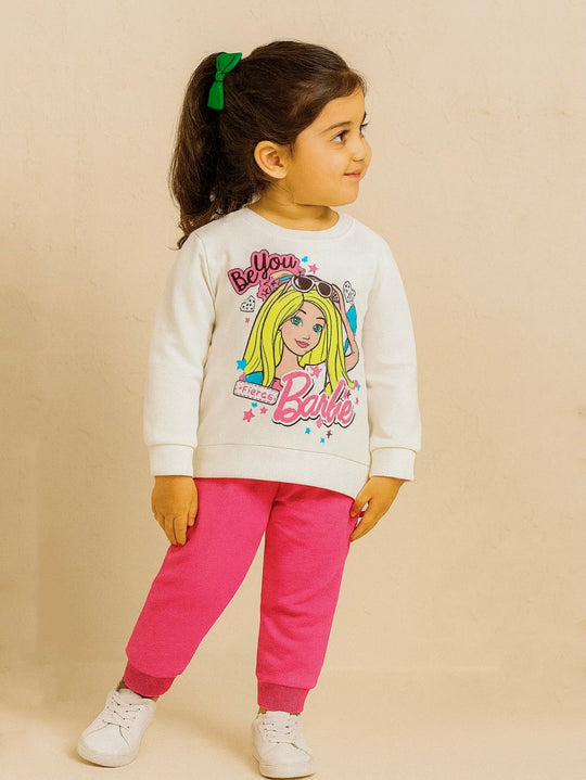 WHITE BARBIE FLEECE PAIR