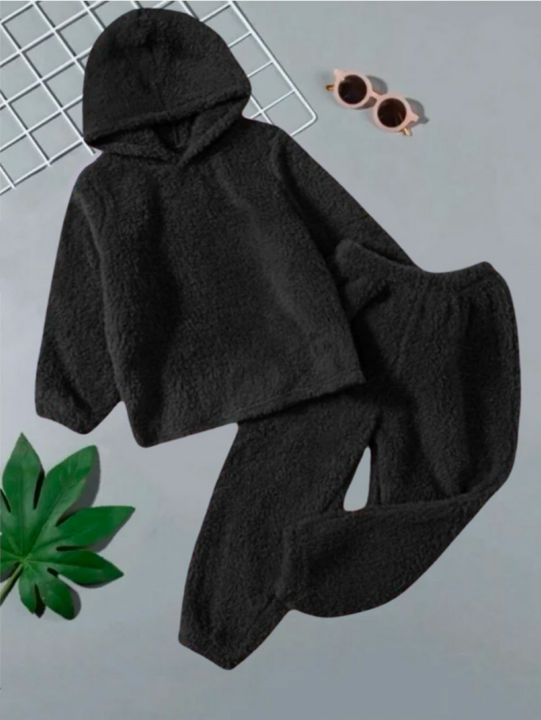 BLACK SHERPA FUR TRACKSUIT