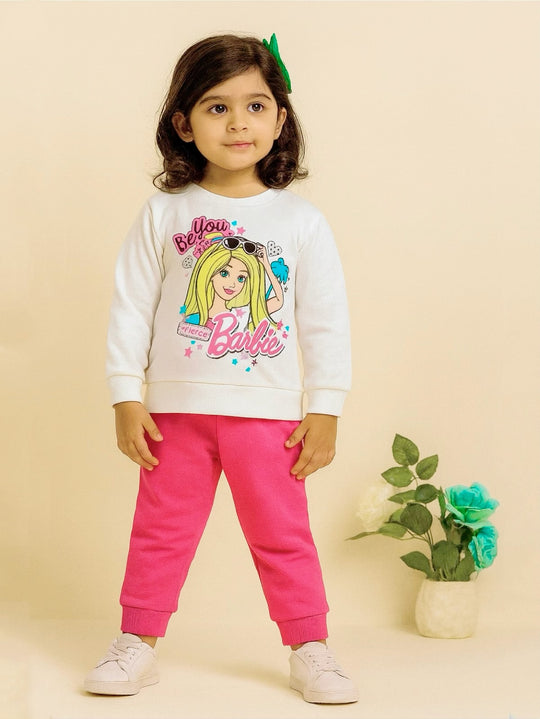 WHITE BARBIE FLEECE PAIR