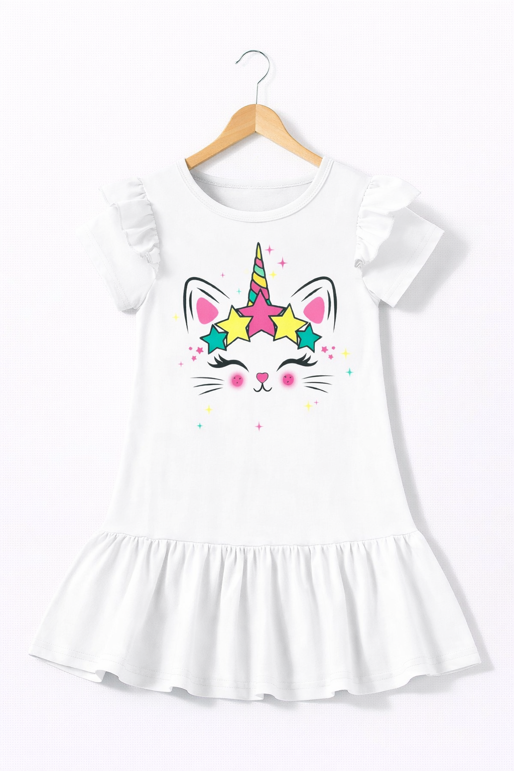 WHITE CATICORN SUMMER FROCK