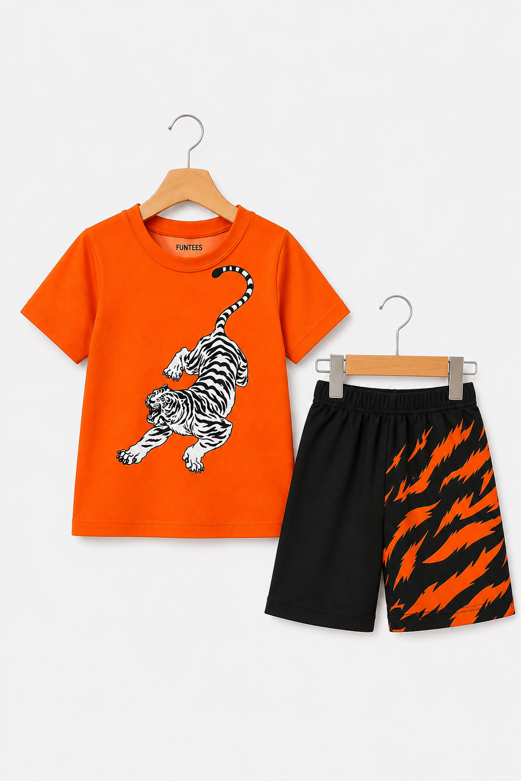 ORANGE TIGER SHORT SET