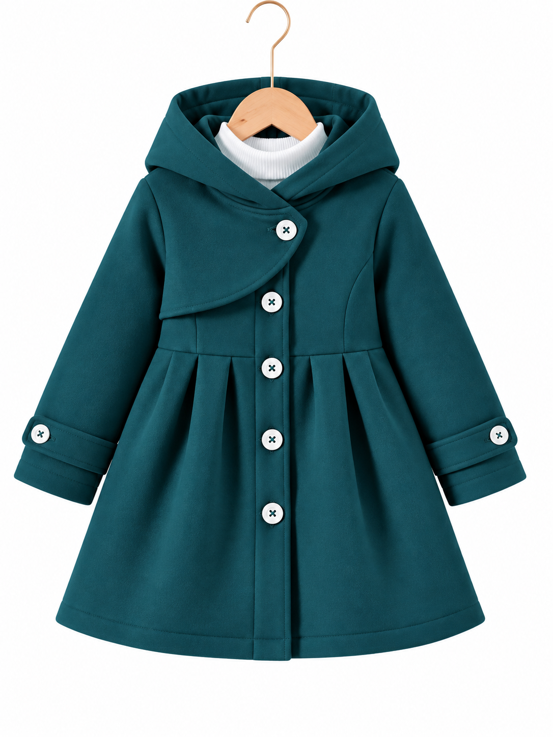 GREEN BLOOM FLEECE COAT