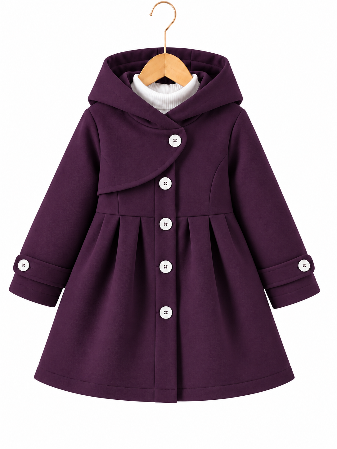 PLUM BLOOM FLEECE COAT