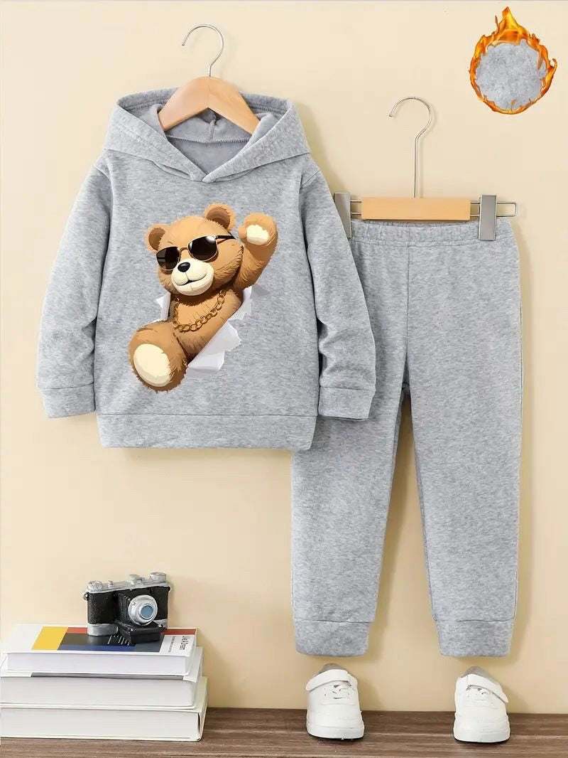 GREY TEDDY FLEECE PAIR
