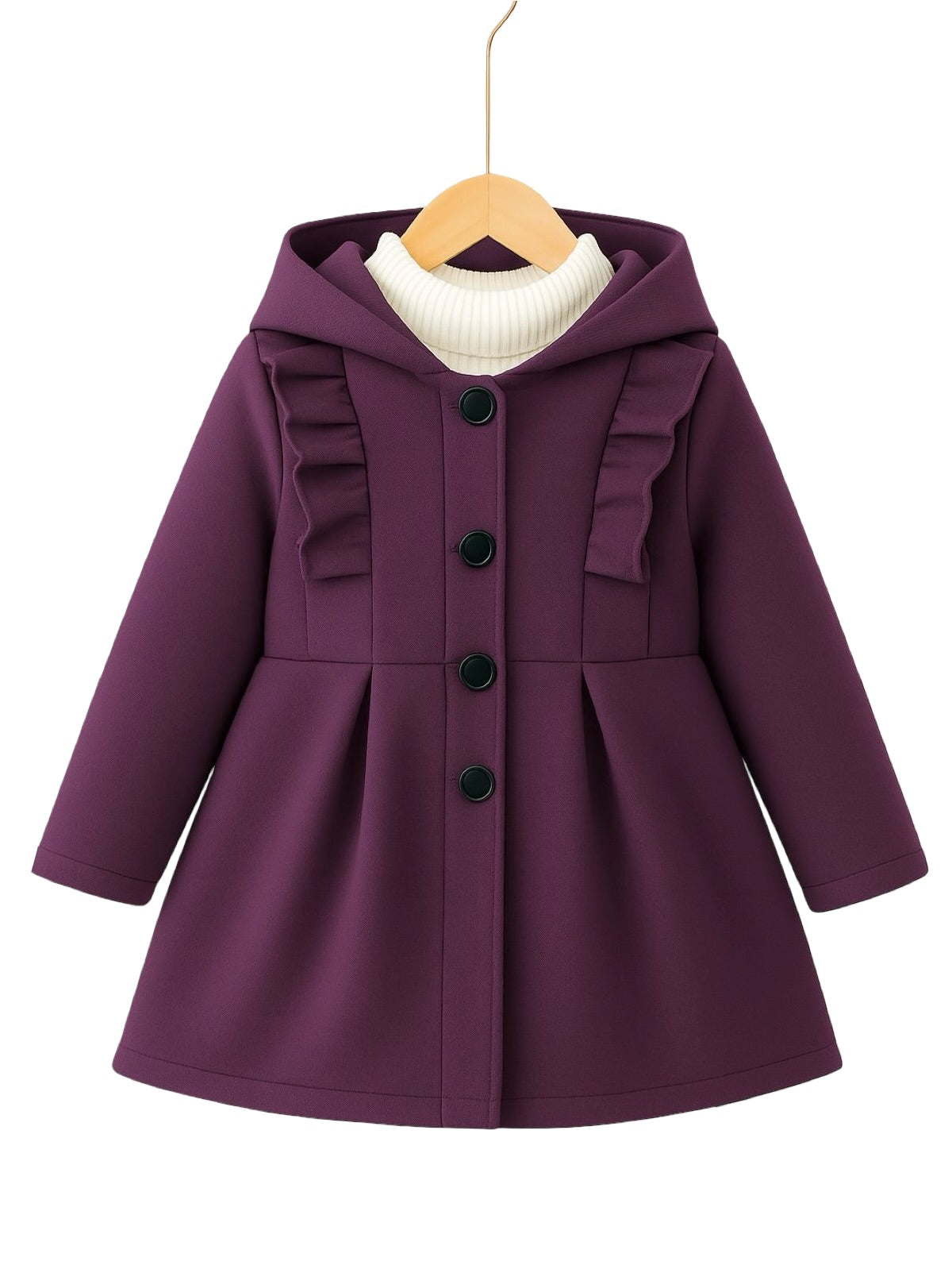 PLUM PRINCESS FLEECE COAT