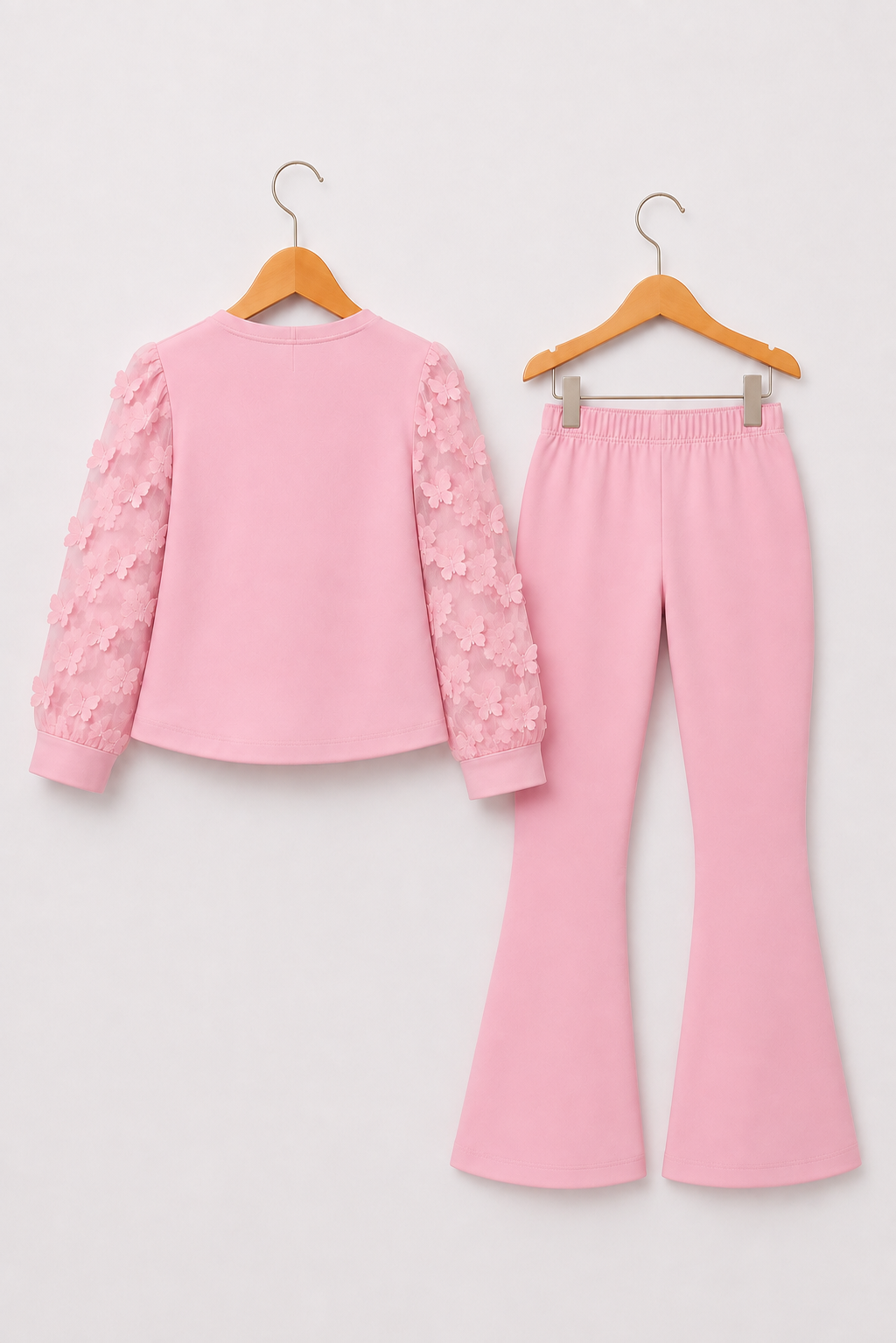 PINK NET BUTTERFLY FLEECE SET