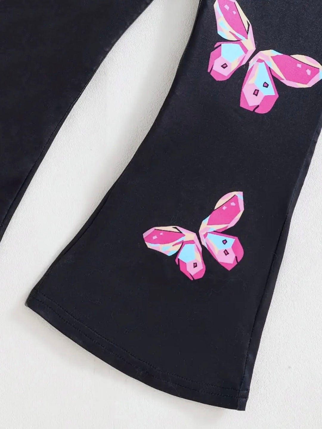 PINK BUTTERFLY WIDE LEG SUMMER SET