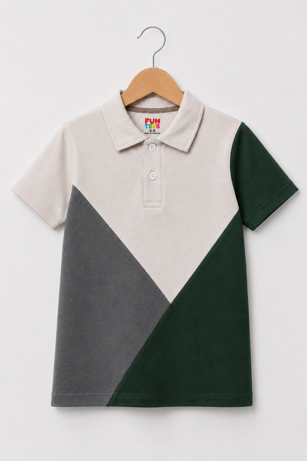 GREEN PANEL POLO