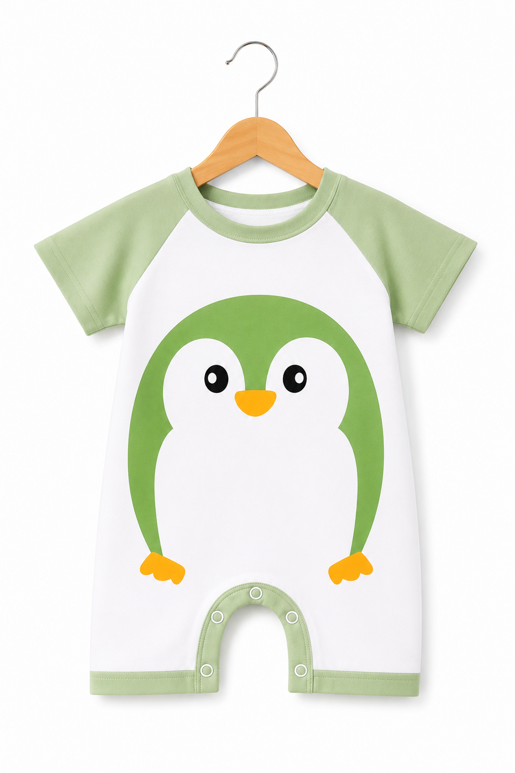 GREEN PENGUIN ROMPER