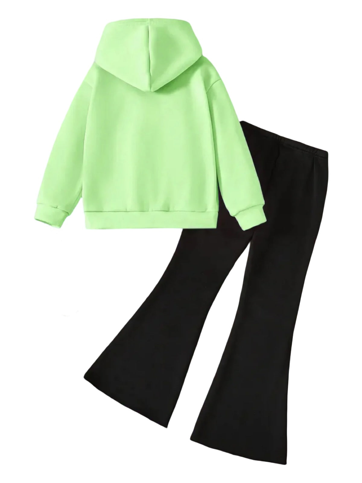 GREEN HEART WIDE LEG FLEECE PAIR