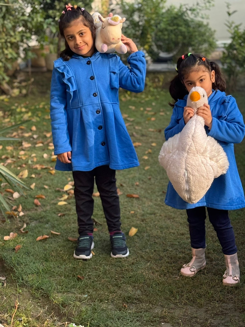 BLUE PRINCESS FLEECE COAT
