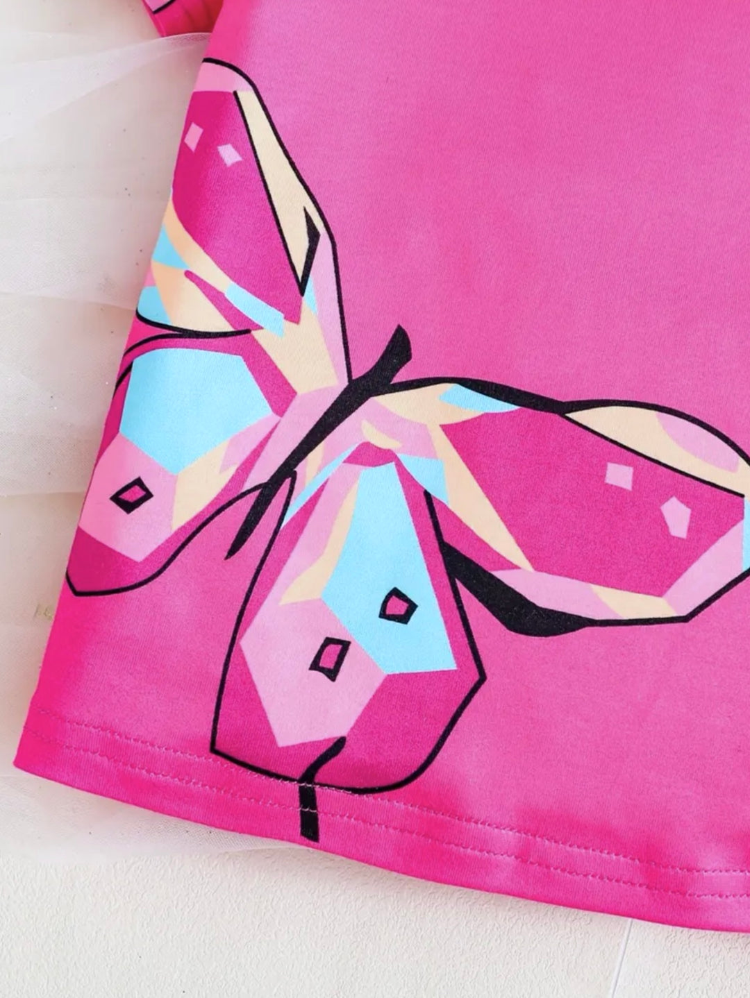 PINK BUTTERFLY WIDE LEG SUMMER SET