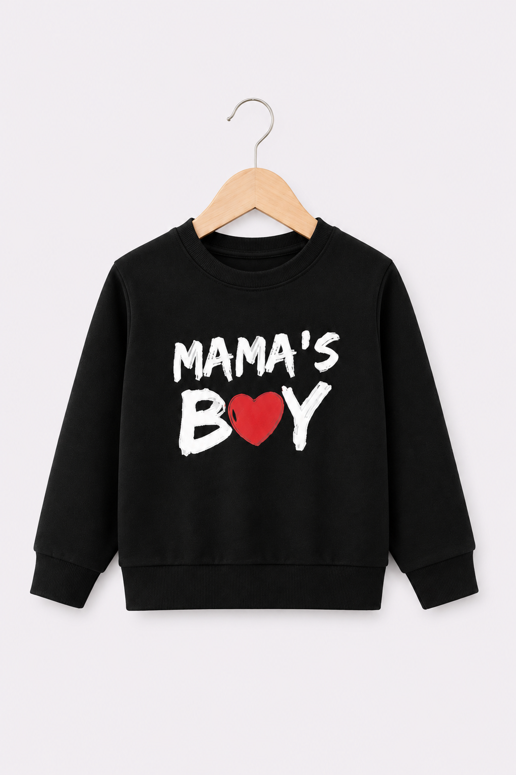 BLACK MAMA’S BOY FLEECE SWEATSHIRT