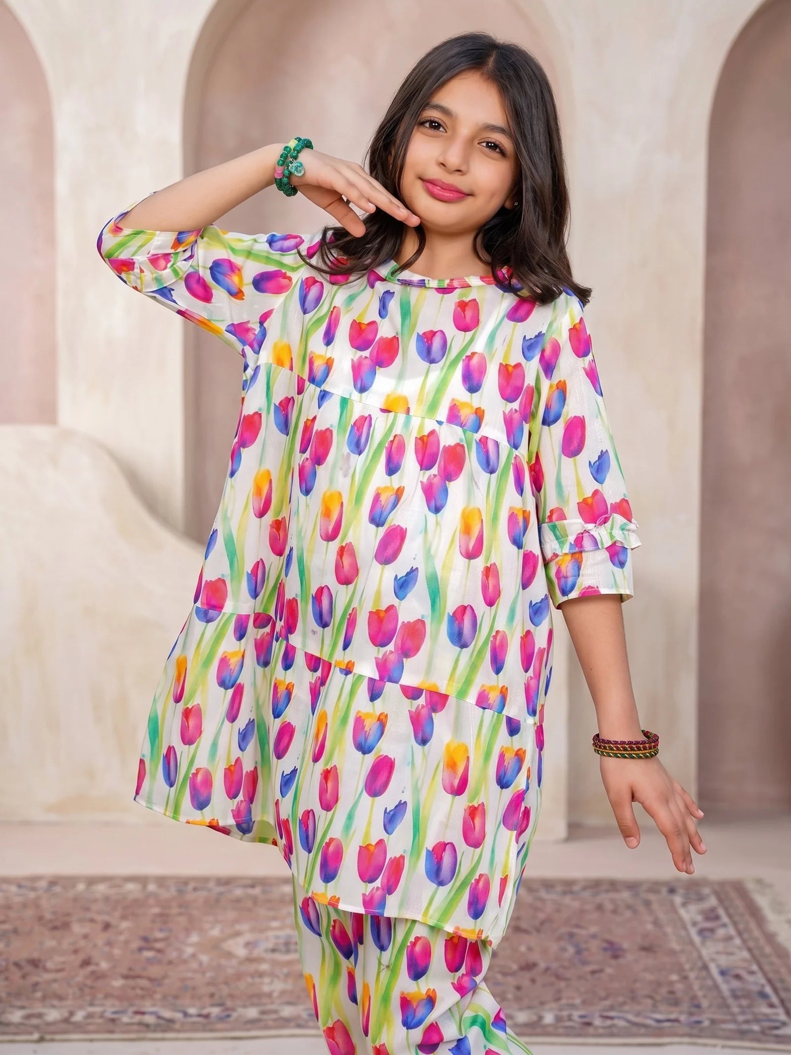 MULTI COLOR FLORAL COTTON LAWN SET