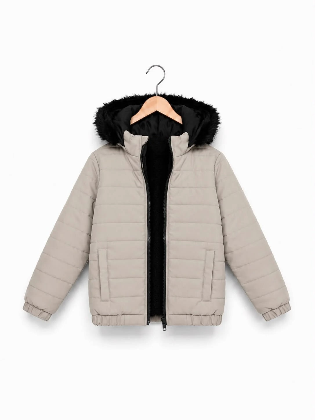 SKIN FUR PUFFER JACKET