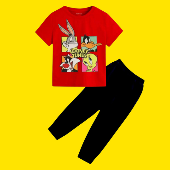 RED LOONEY TUNES TROUSER SET