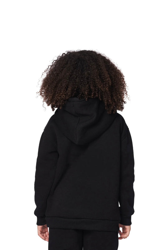 BLACK BARBIE FLEECE HOODIE