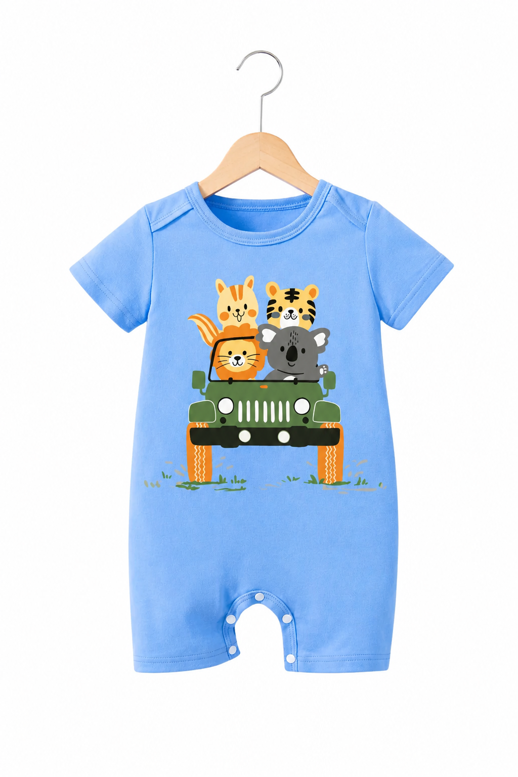 ANIMALS ON RIDE ROMPER