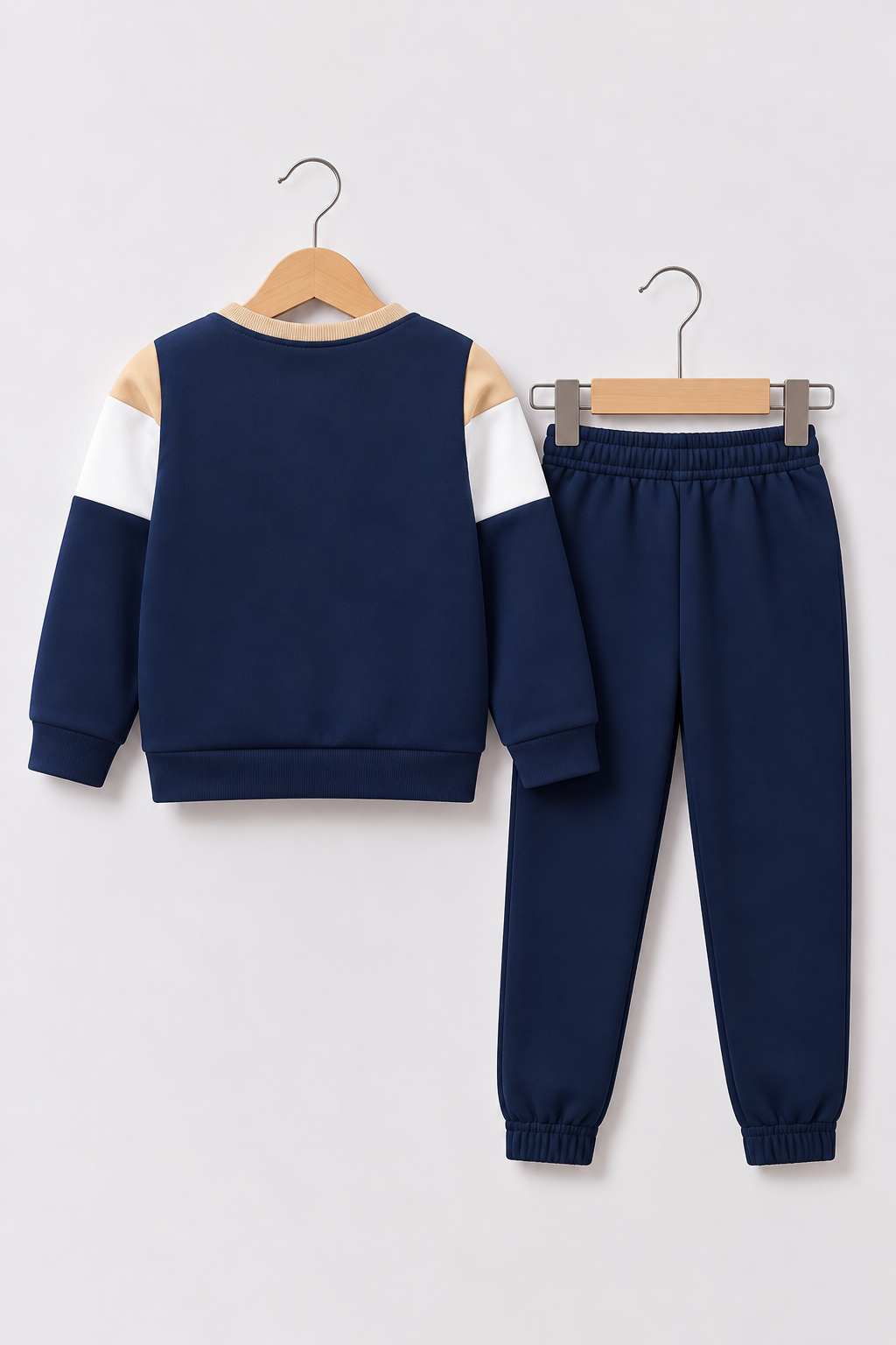 NAVY PANEL KING FLEECE PAIR